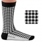 Preview: Socken im Design "Pepita" - Schwarz